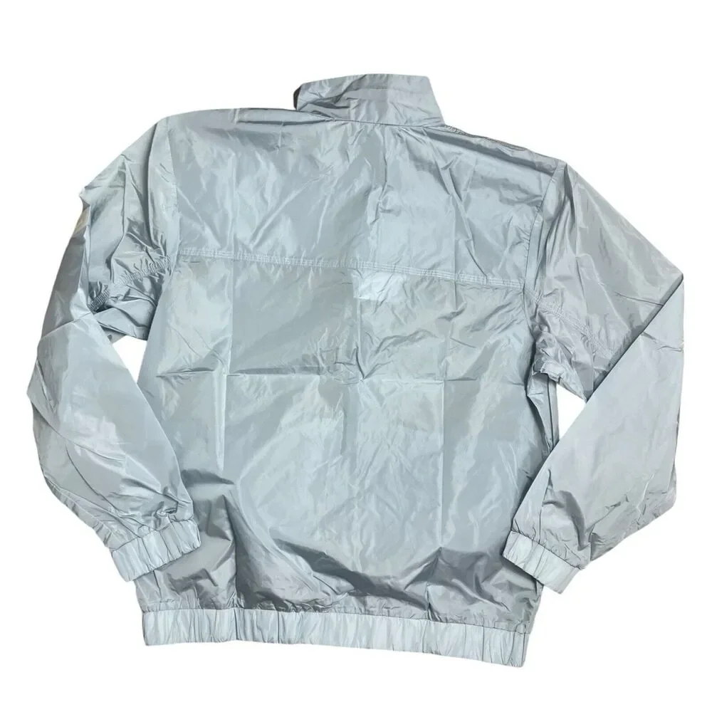 RAINS Track Jacket Mens M Blue Lightweight Sky‎ 18900 Interior Pockets Nylon Zip